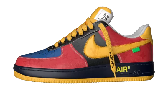 Men's Louis Vuitton and Nike Air Force 1 by Virgil Abloh Low Multicolour - Get Discount Now!