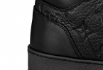 Louis Vutton Rivoli Sneaker Boot Monogram Embossed Grained Calf Leather Black