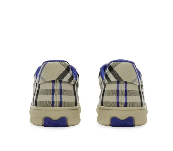 Vintage Check low-top sneakers - beige/black/blue